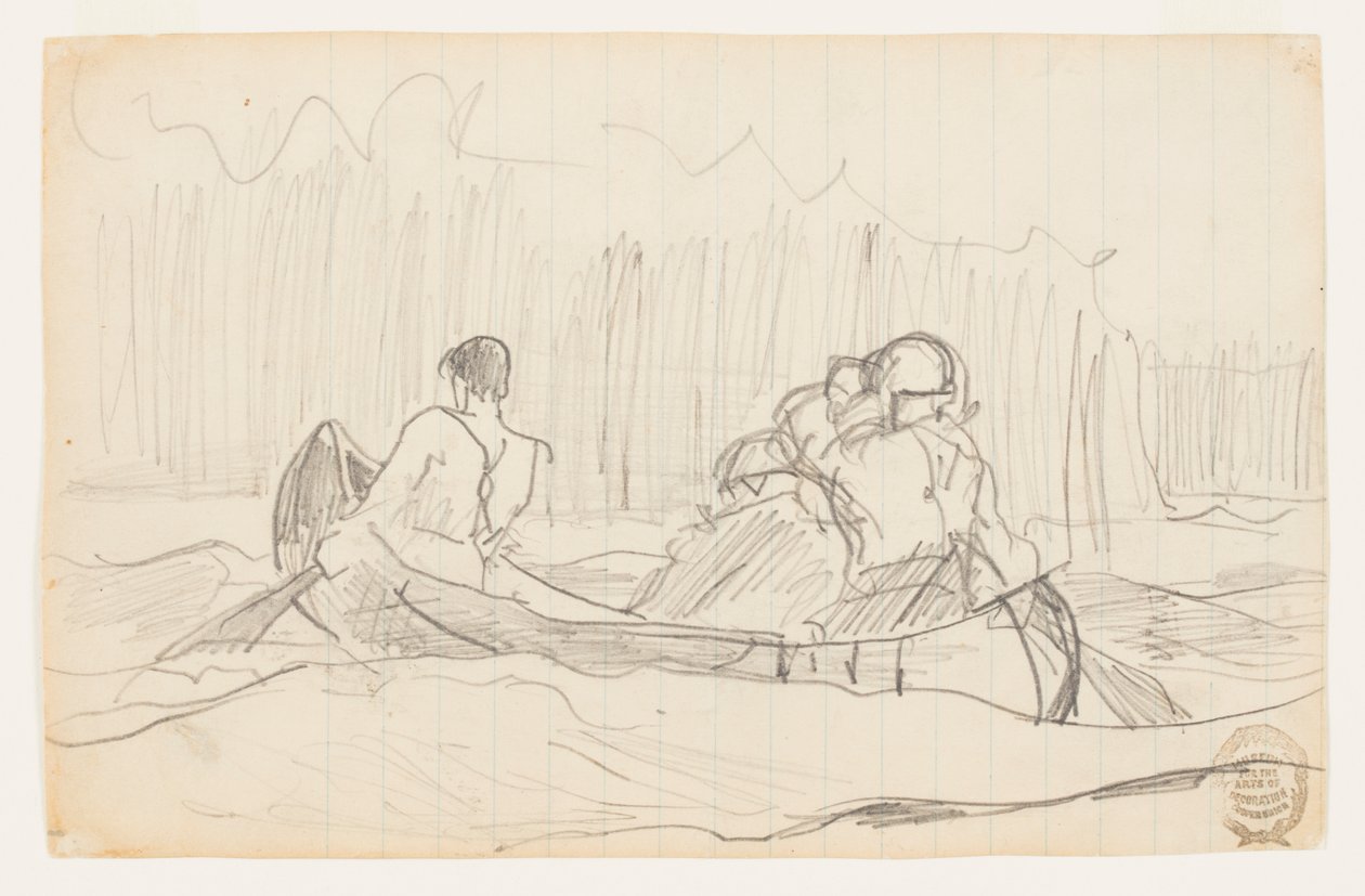 Kenu három emberrel alkotó: Winslow Homer