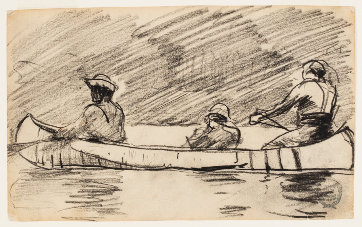 Kenu három emberrel alkotó: Winslow Homer