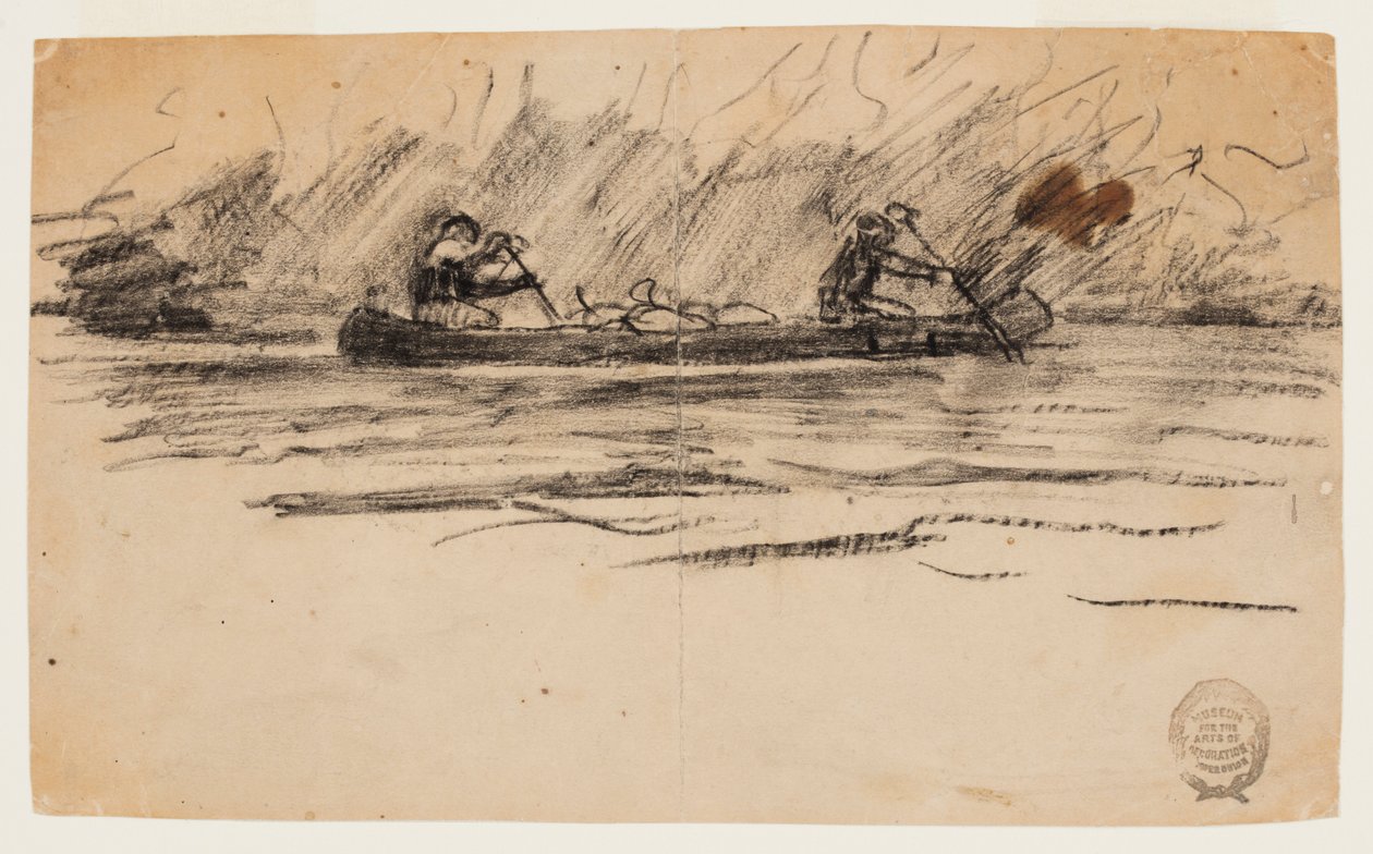 Kenu két férfival alkotó: Winslow Homer