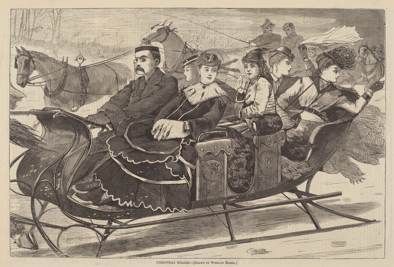 Christmas Belles, 1869-ben jelent meg. alkotó: Winslow Homer