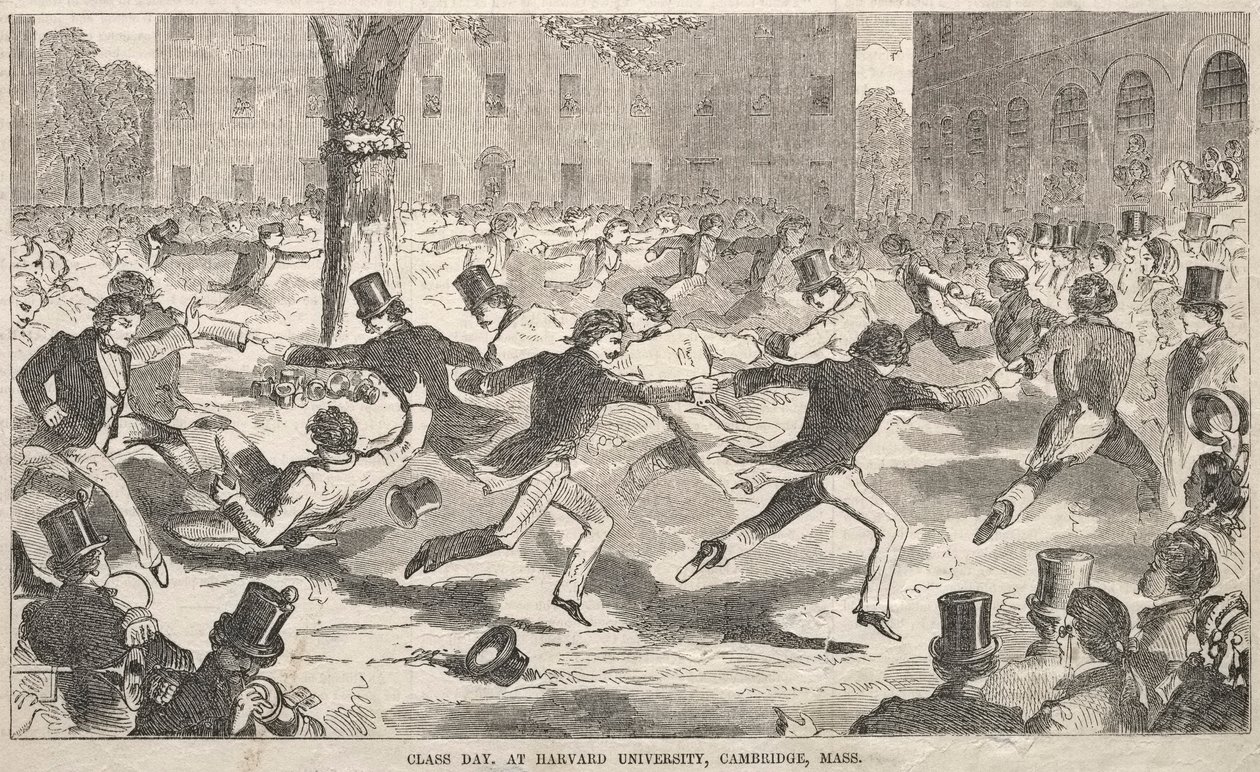 Osztálynap a Harvard Egyetemen, Cambridge, Massachusetts, 1858. alkotó: Winslow Homer