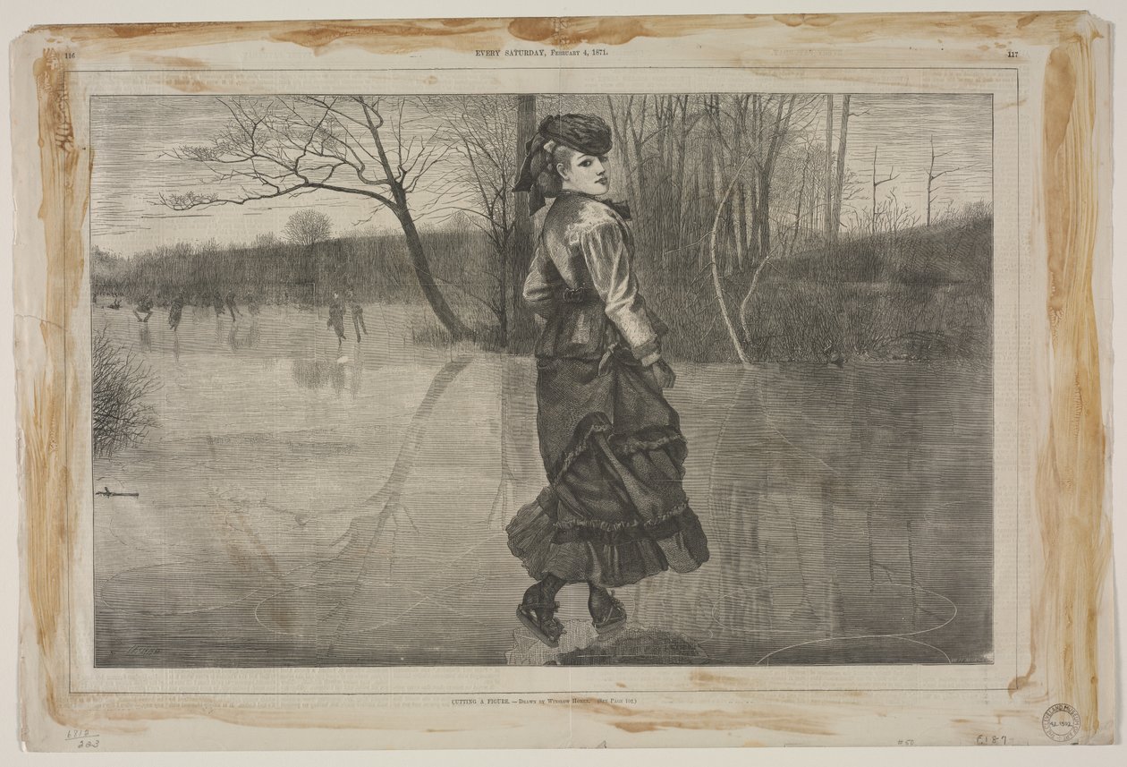 Vágás egy figurát, 1871. alkotó: Winslow Homer