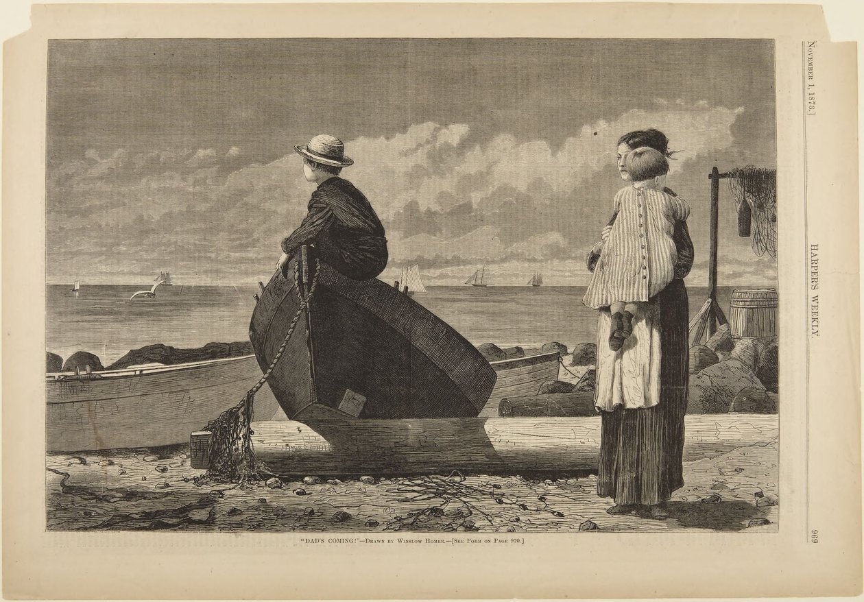 Jön apa! alkotó: Winslow Homer