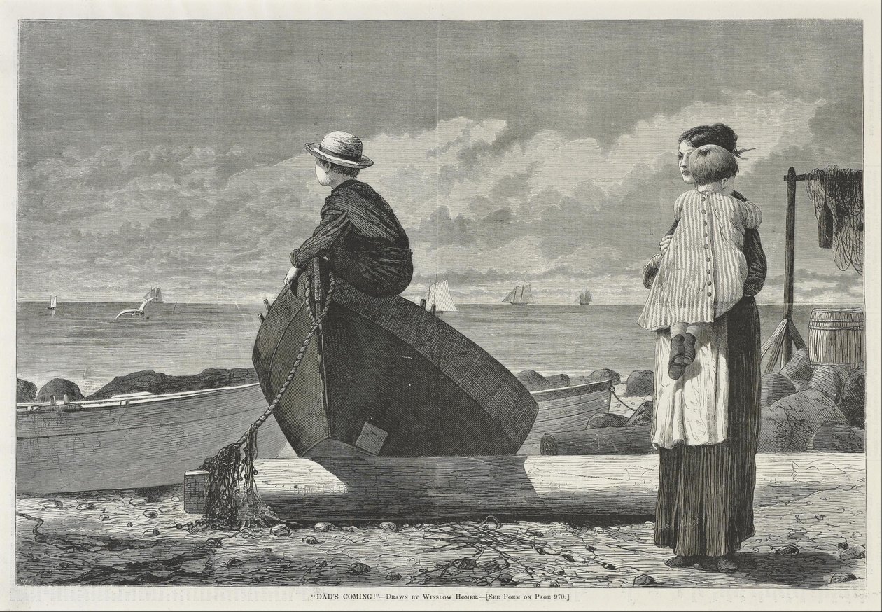 Jön apa! alkotó: Winslow Homer