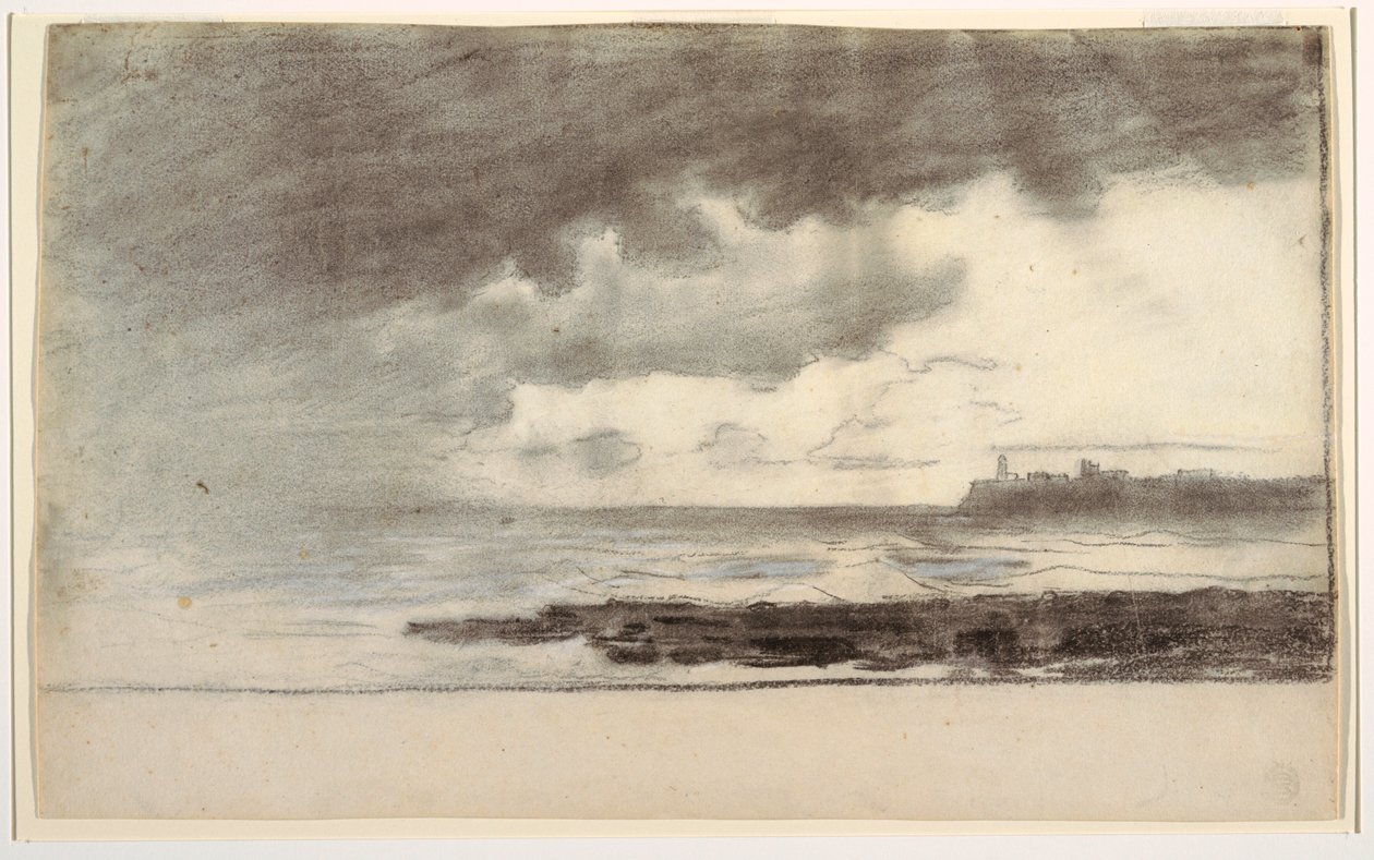Rajz, Cullercoats-i öböl, Anglia, 1881 alkotó: Winslow Homer