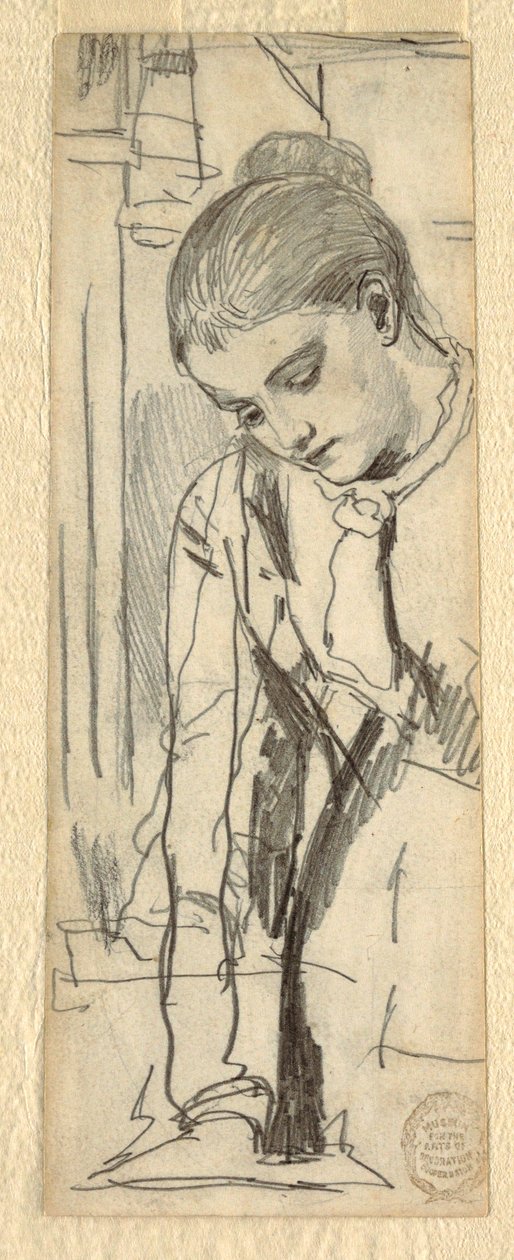 Rajz, Női alak, 1870-80 alkotó: Winslow Homer