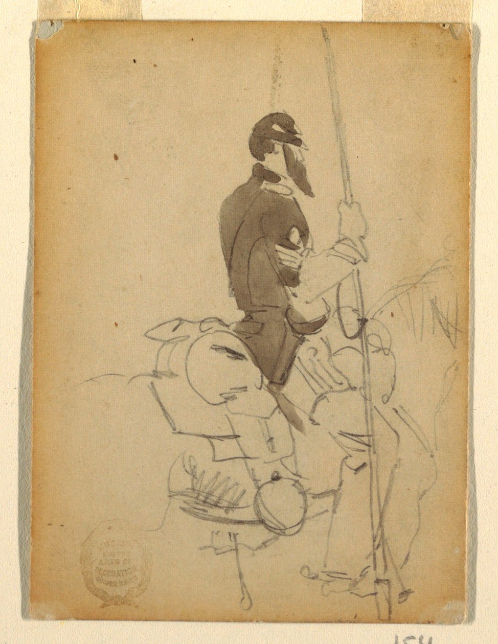 Rajz, lovas lovas katona, 1862 alkotó: Winslow Homer