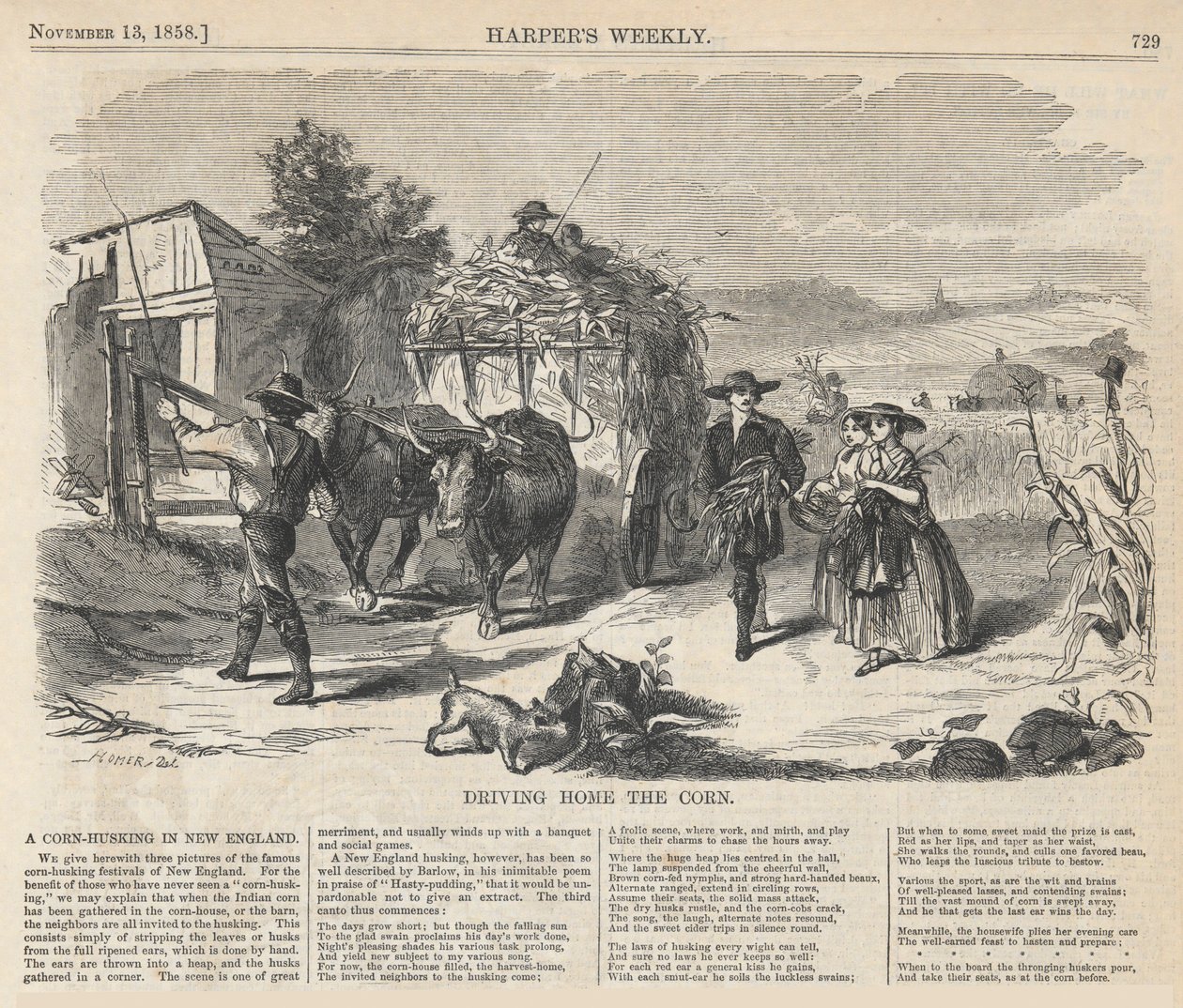 Hazafelé a kukoricával, Harperből alkotó: Winslow Homer