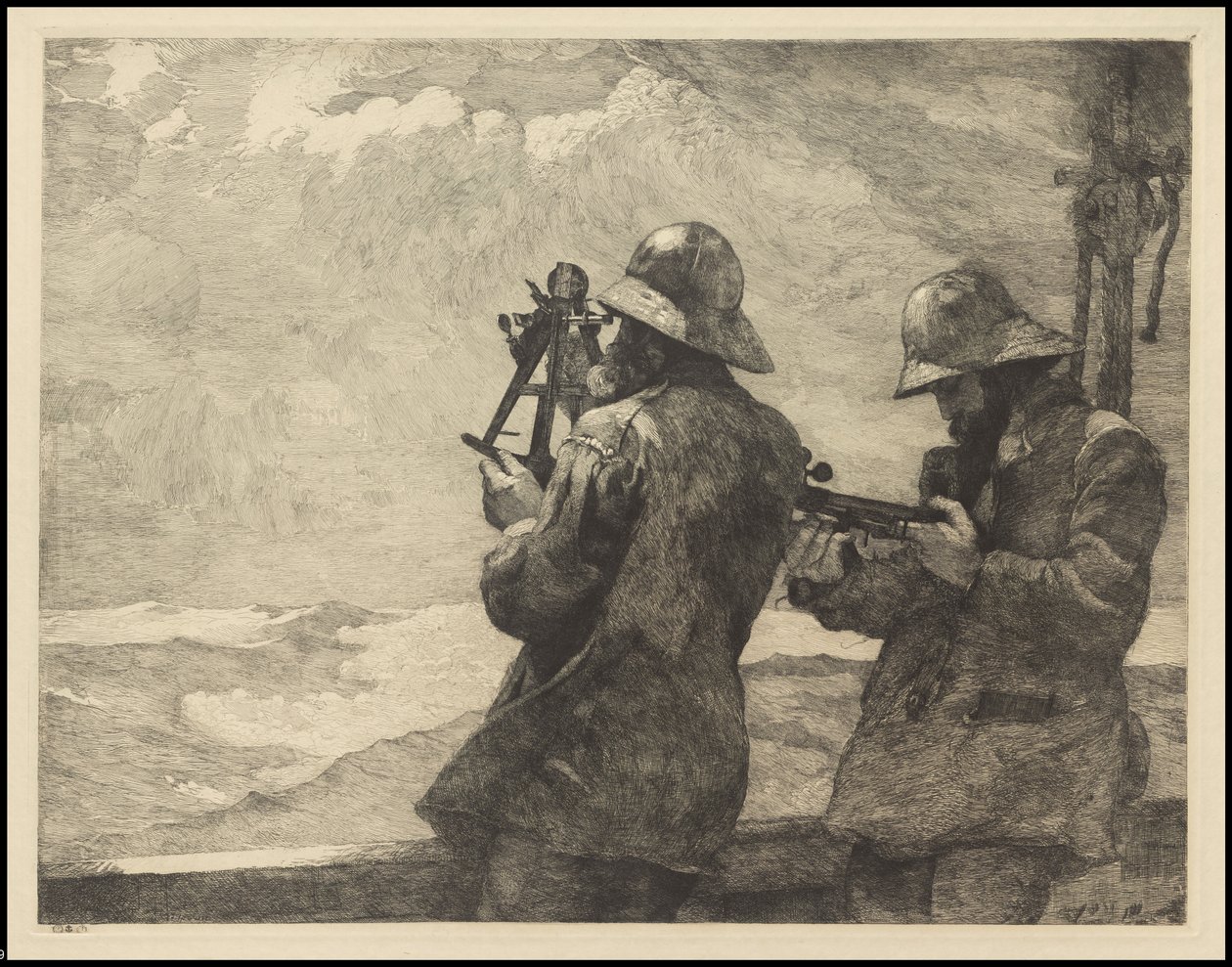 Nyolc harang, 1887, valószínűleg 1940 körül nyomtatták alkotó: Winslow Homer