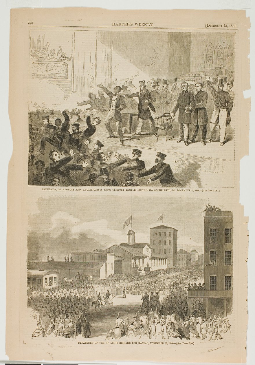 Négerek és abolicionisták kiutasítása a bostoni Tremont templomból 1860. december 3-án alkotó: Winslow Homer