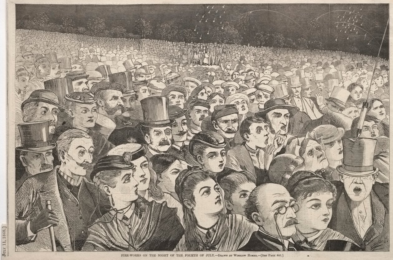 Tűzijáték 1868. július negyedikének éjszakáján. alkotó: Winslow Homer