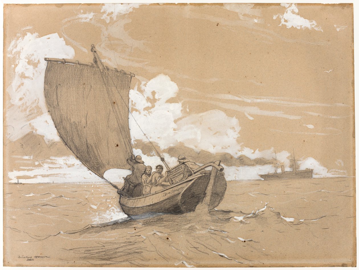 Horgászat Scarborough mellett alkotó: Winslow Homer