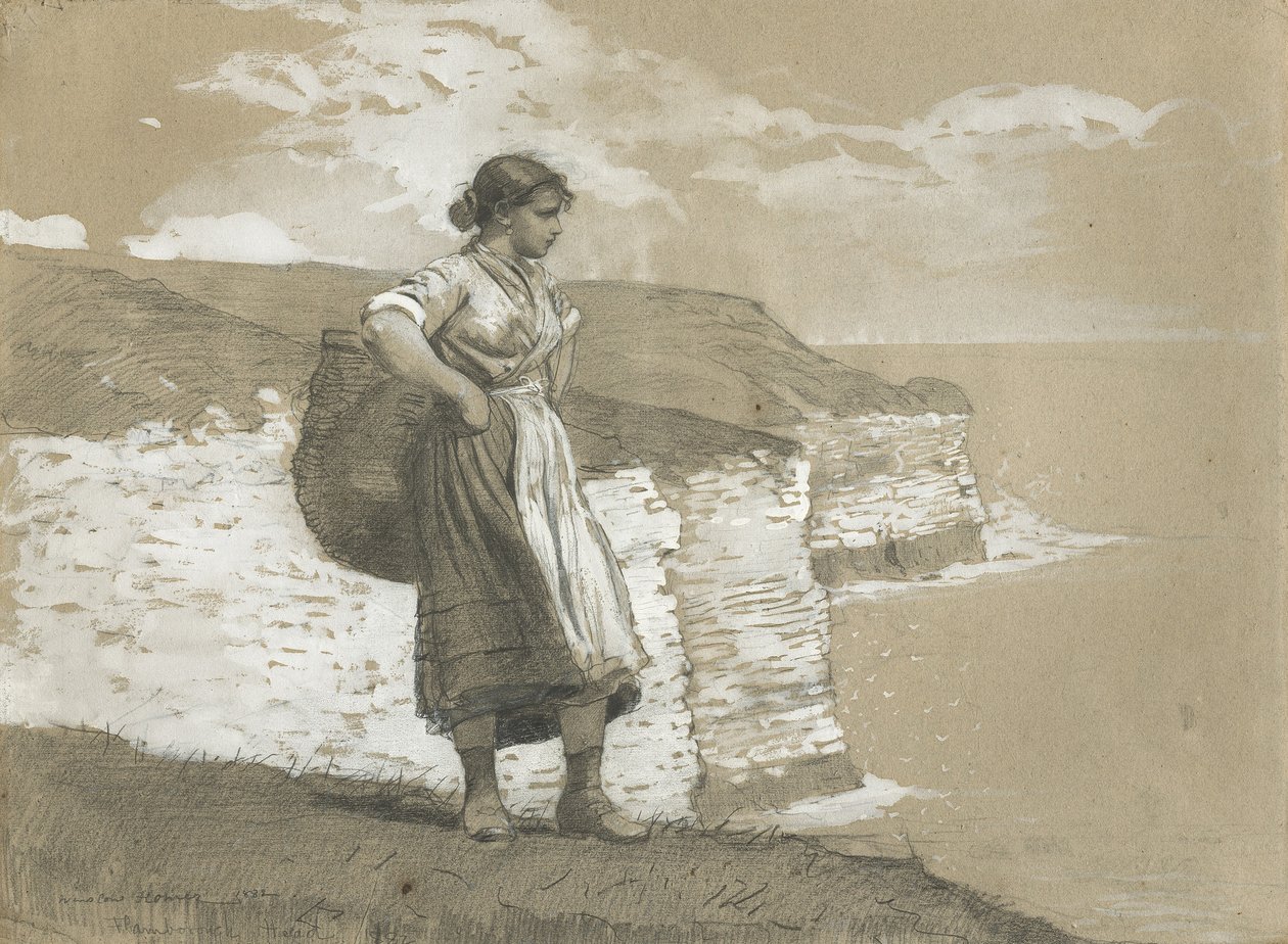Flamborough Head, Anglia, 1882 alkotó: Winslow Homer
