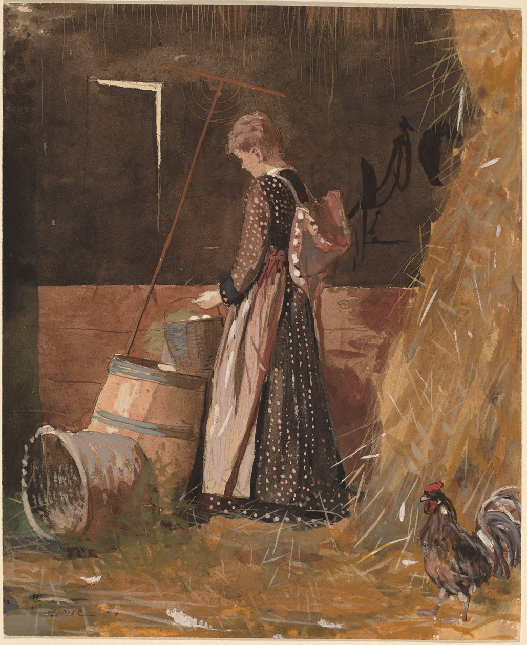 Friss tojás, 1874 (wc) alkotó: Winslow Homer