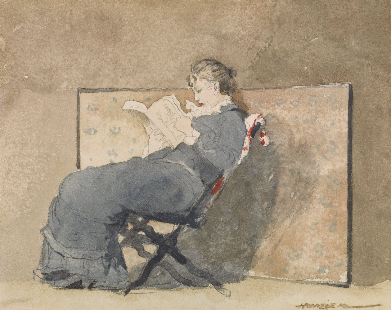 Lány olvasás alkotó: Winslow Homer