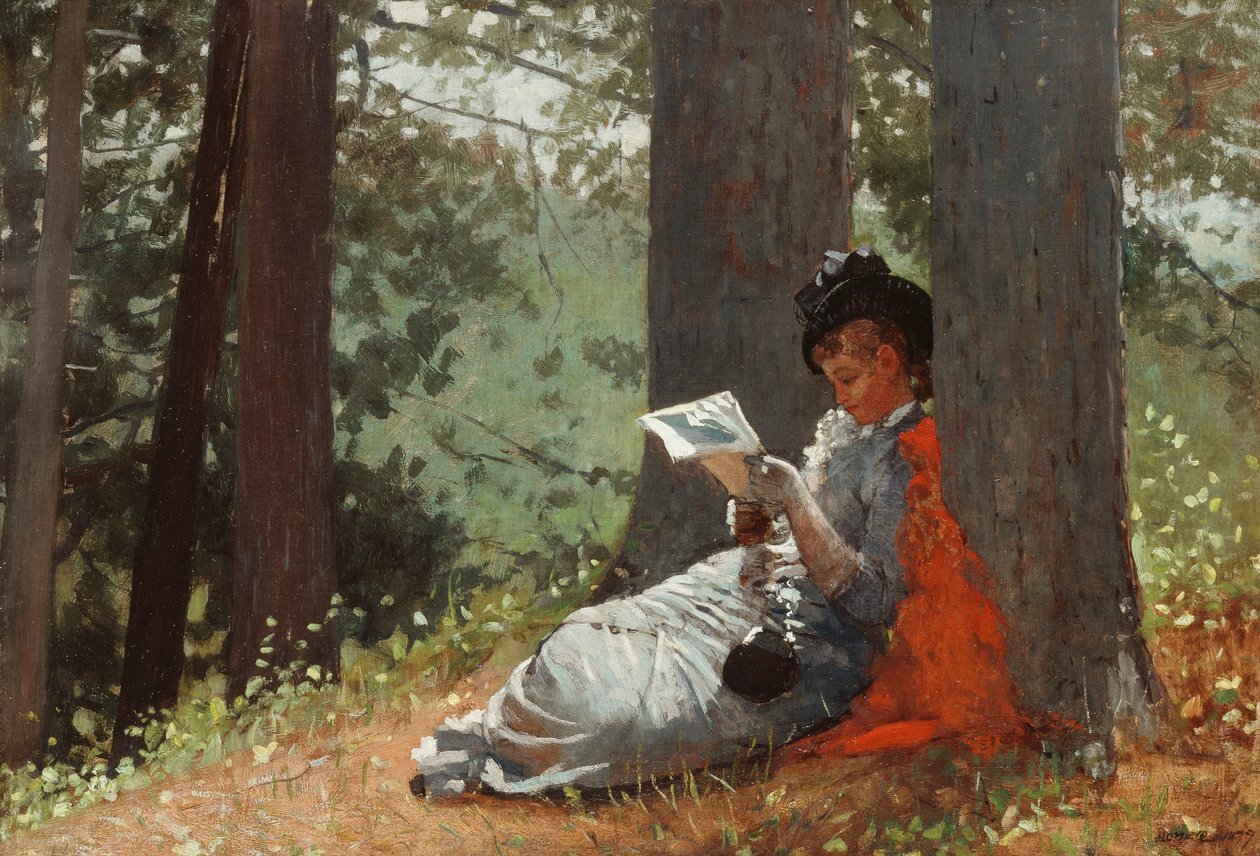 Tölgyfa alatt olvasó lány, 1879 alkotó: Winslow Homer