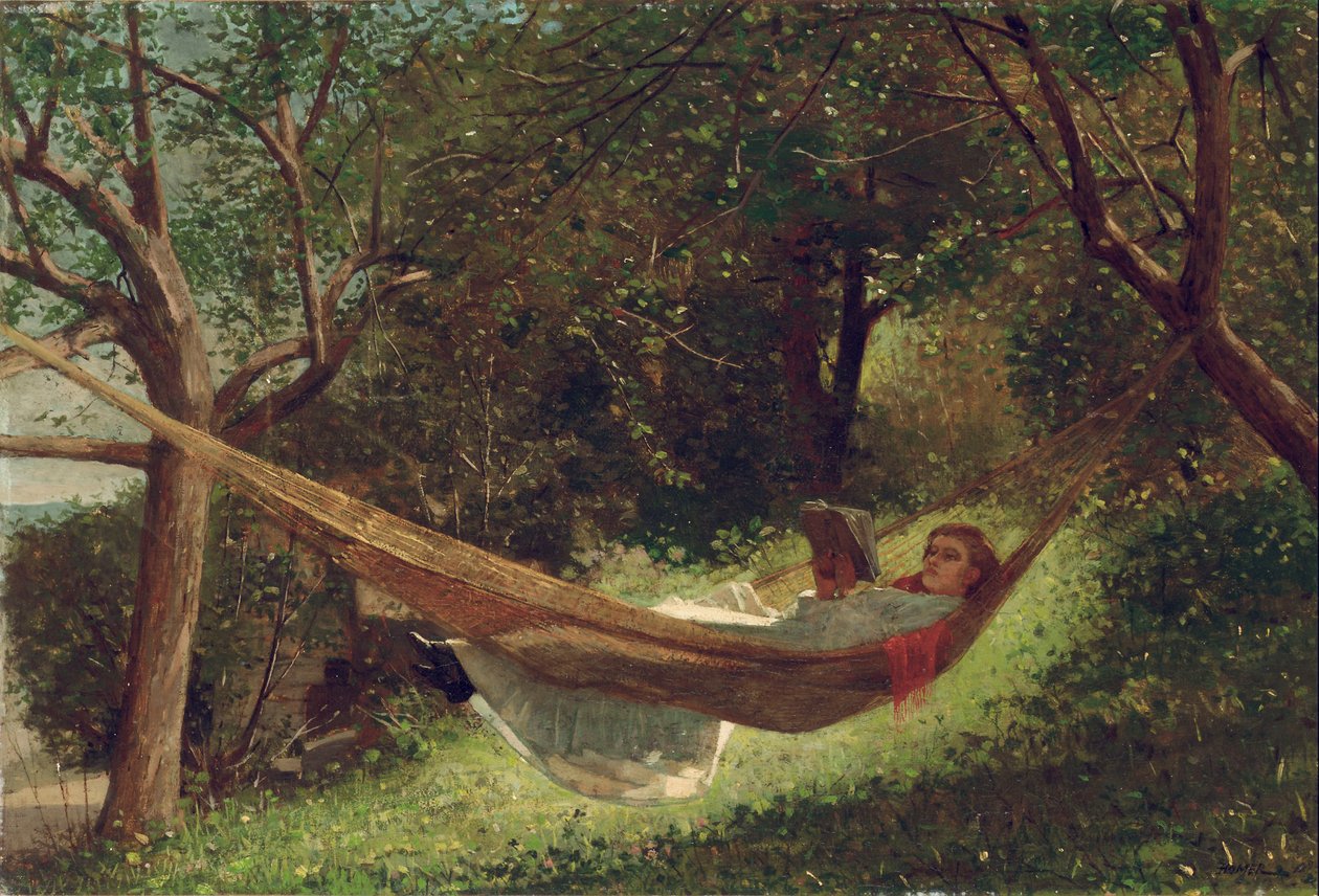Lány a függőágyban, 1873 alkotó: Winslow Homer