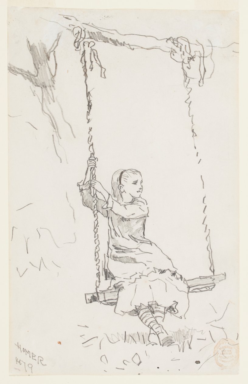 Lány a hintában alkotó: Winslow Homer