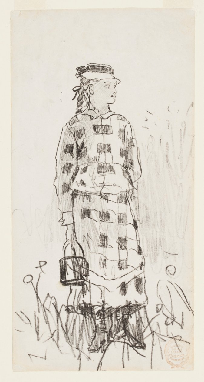 Lány egy vödörrel alkotó: Winslow Homer