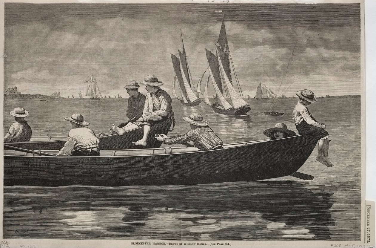 Gloucester kikötő alkotó: Winslow Homer