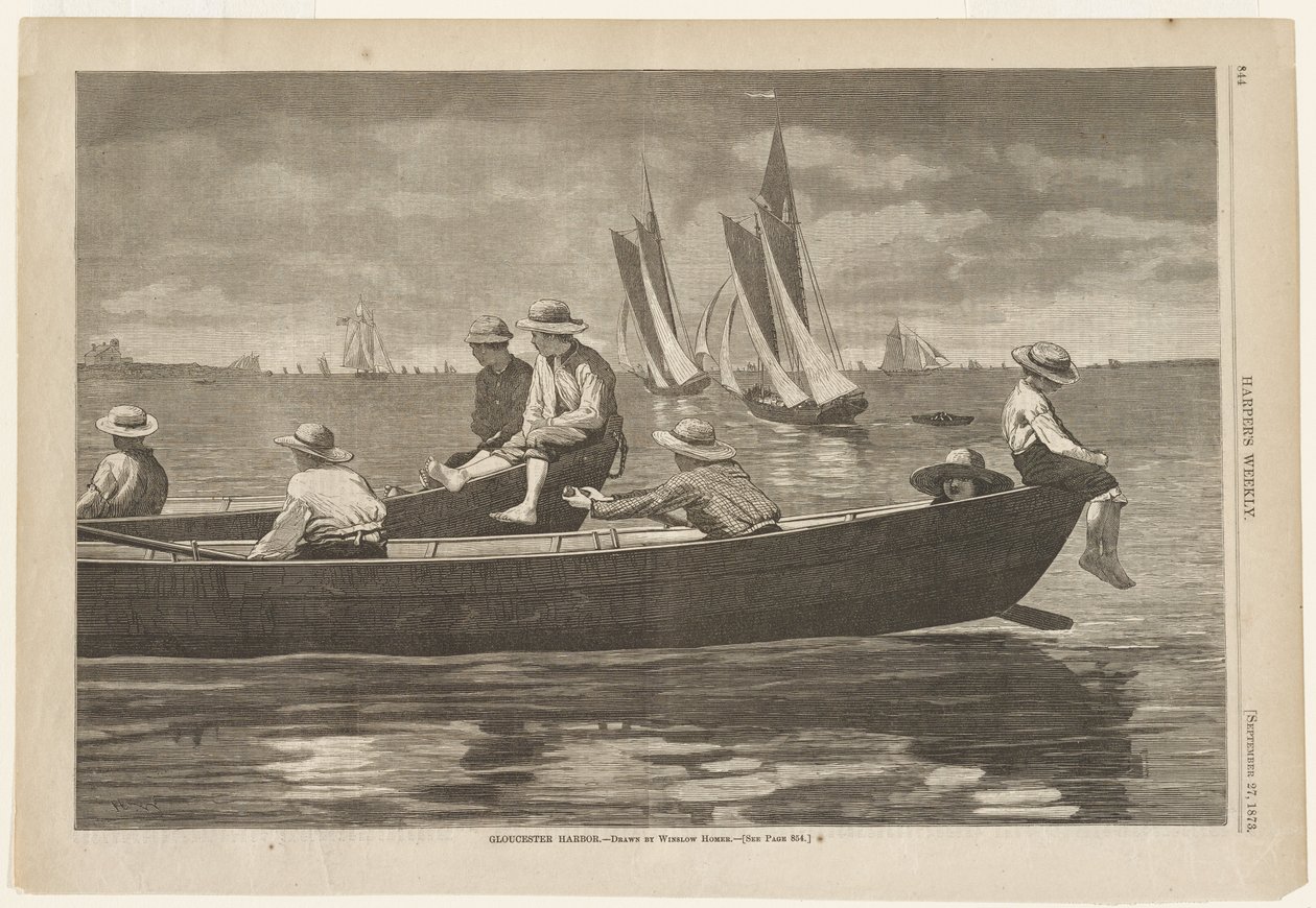 Gloucester kikötője alkotó: Winslow Homer