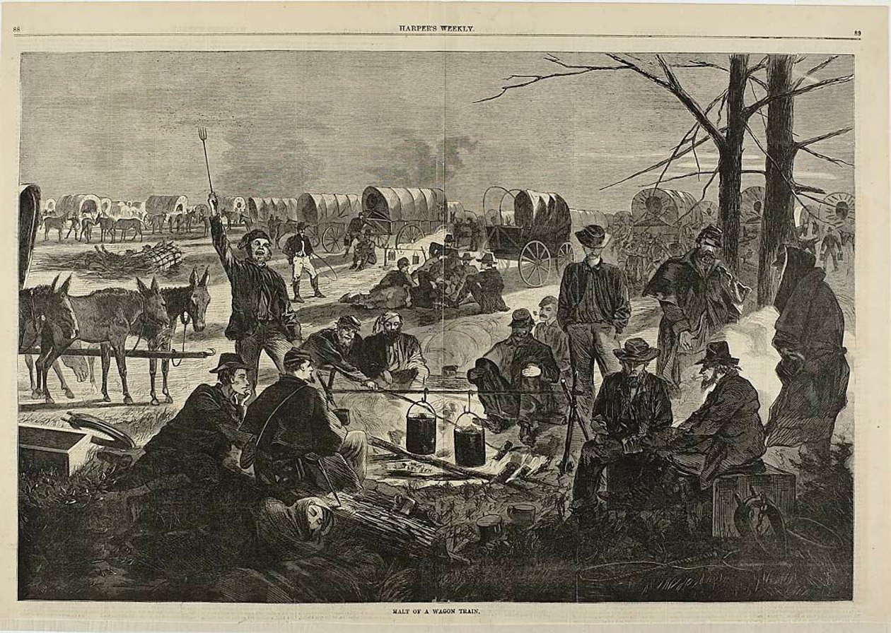 Egy szekérvonat megállása alkotó: Winslow Homer