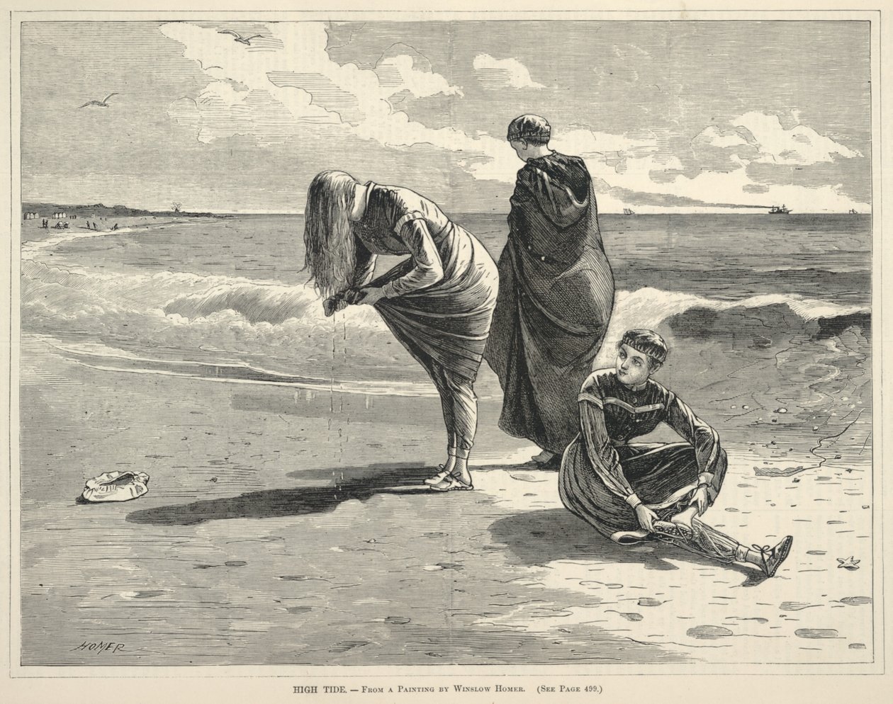 Dagály, az Every Saturday: An Illustrated Journal of Choice Reading című kiadványból, 1870. 08. 06. alkotó: Winslow Homer