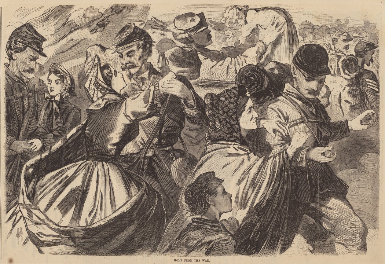 Haza a háborúból, 1863-ban jelent meg. alkotó: Winslow Homer