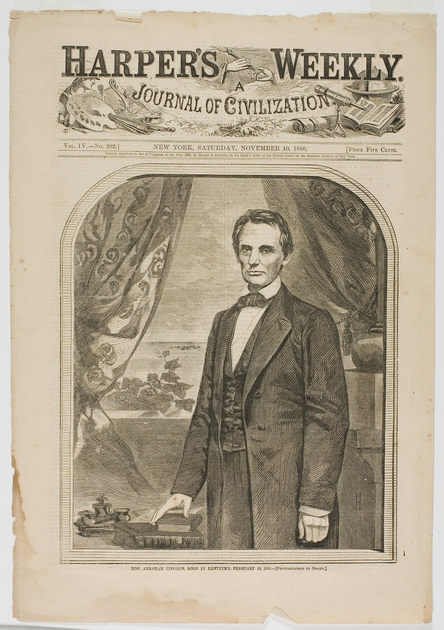 Abraham Lincoln, született Kentuckyban, 1809. február 12-én. alkotó: Winslow Homer