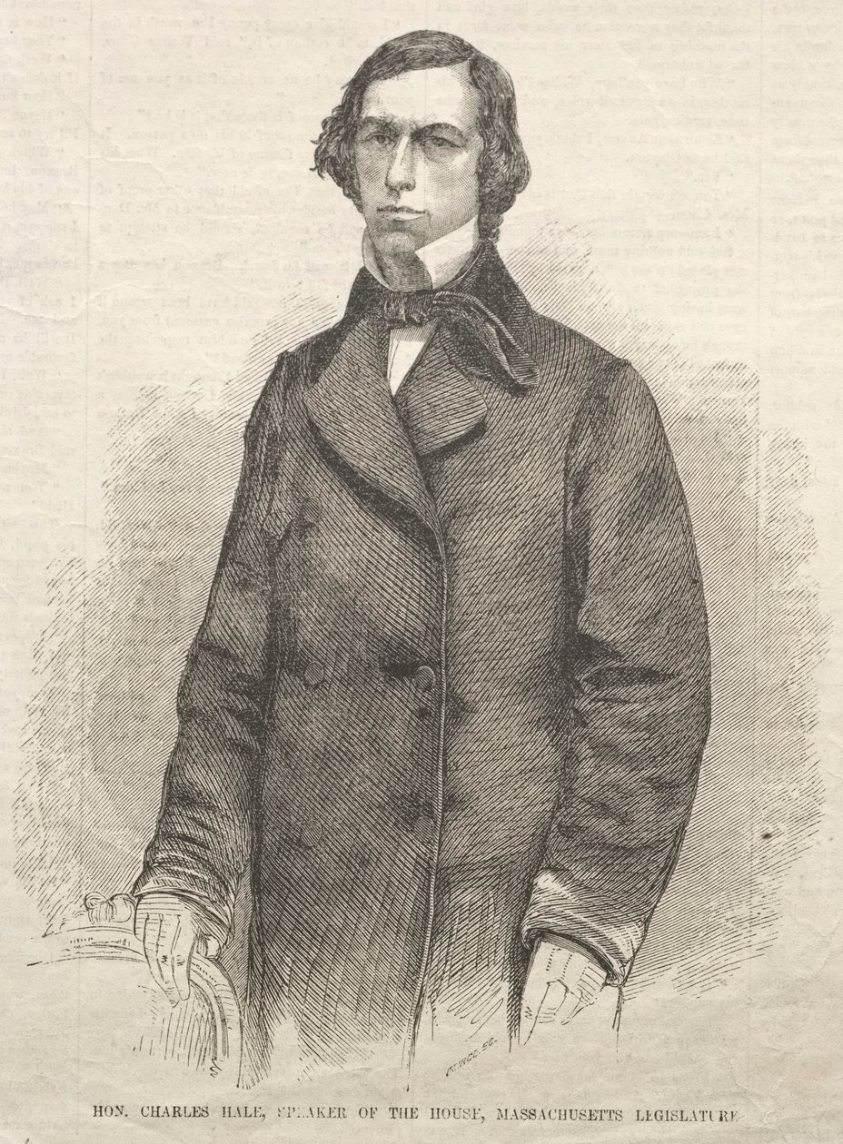 Hon. Charles Hale, a képviselőház elnöke, Massachusetts törvényhozása, 1859. alkotó: Winslow Homer