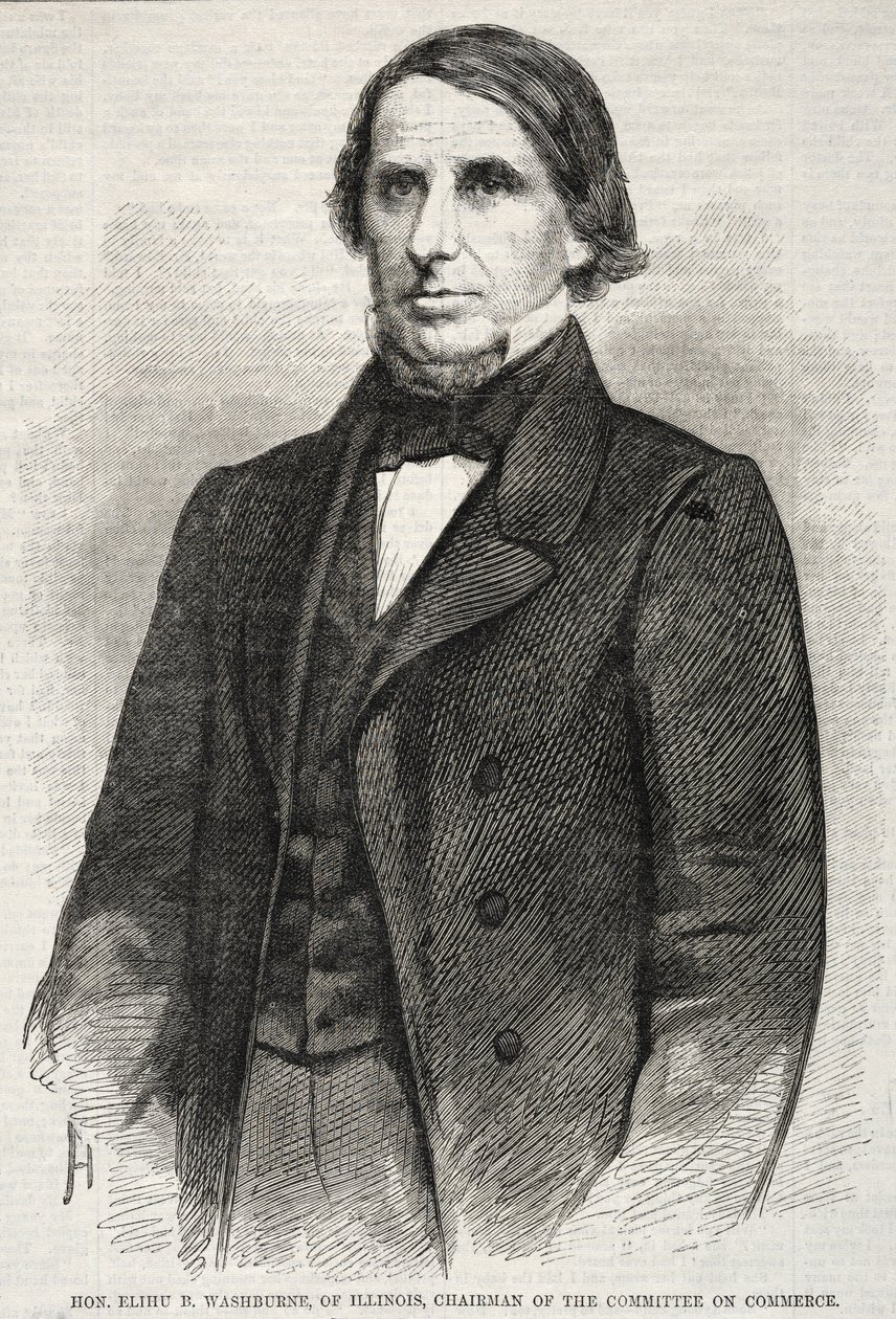 Hon. Elihu B. Washburne, Illinois államból, a Kereskedelmi Bizottság elnöke, 1860. alkotó: Winslow Homer