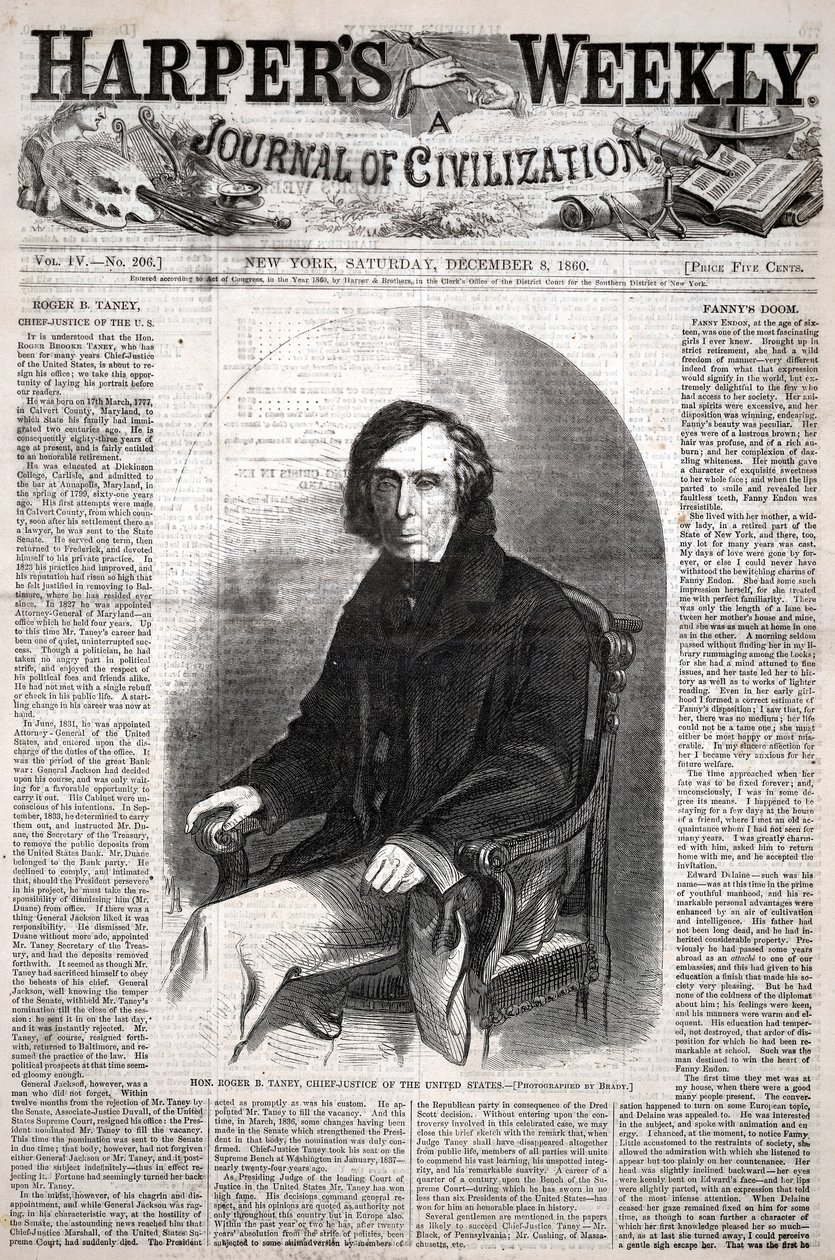 Roger B. Taney tiszteletreméltó, az Egyesült Államok főbírája, a Harper
