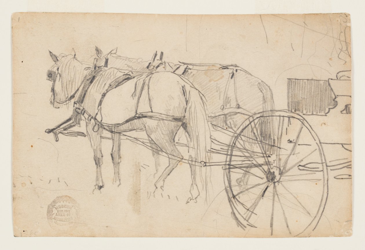 Lovak és kocsi (Piknik kirándulás) alkotó: Winslow Homer