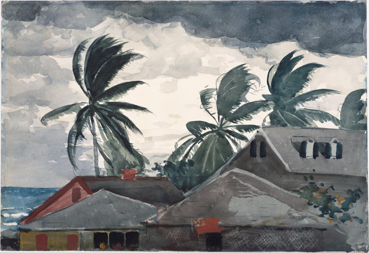Hurrikán, Bahamák alkotó: Winslow Homer