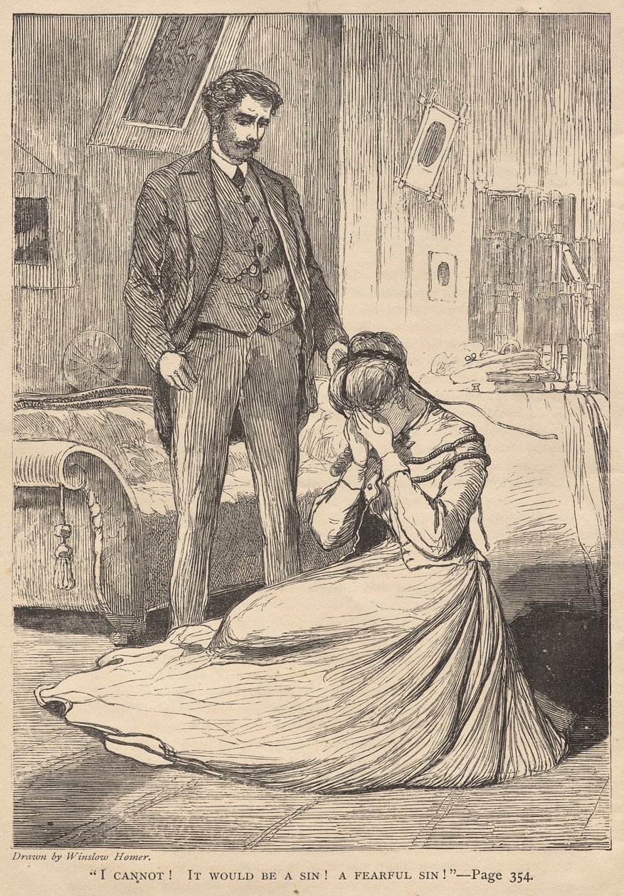 "Nem tudok!  Bűn lenne!  Félelmetes bűn!" alkotó: Winslow Homer