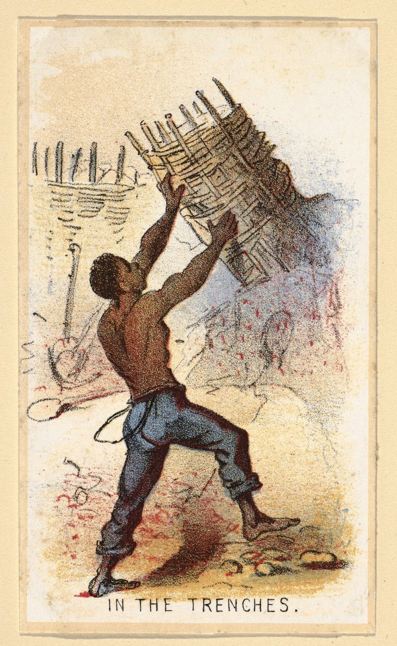 A lövészárokban az Élet a táborban című gyűjtőkártyák sorozatából, kocsma. 1864 (színes litó) alkotó: Winslow Homer