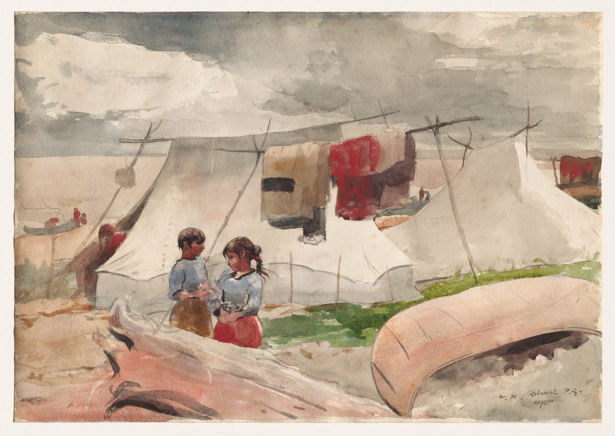 Indian Camp, Roberval, P.Q. alkotó: Winslow Homer