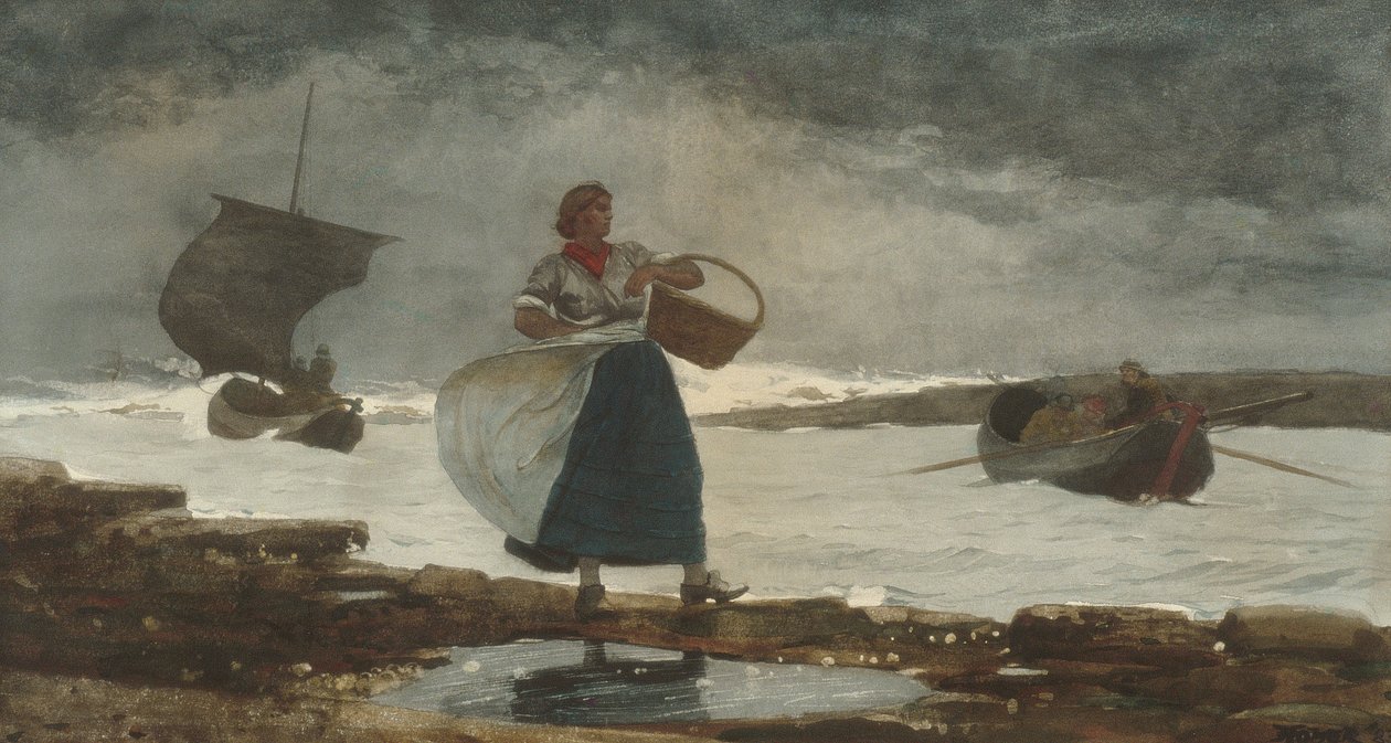 A bár belsejében alkotó: Winslow Homer