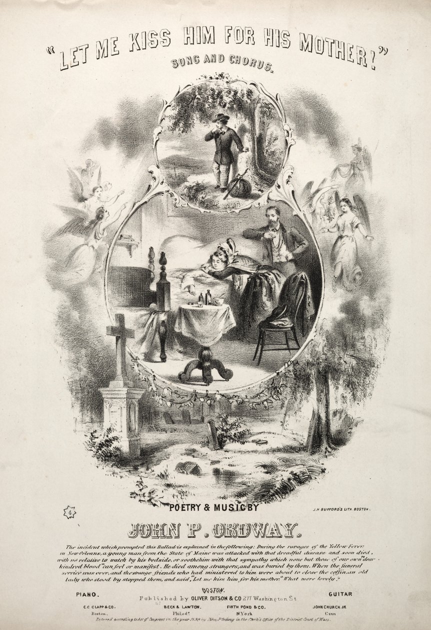 Let me Kiss him for his Mothers - Sheet Music Cover alkotó: Winslow Homer