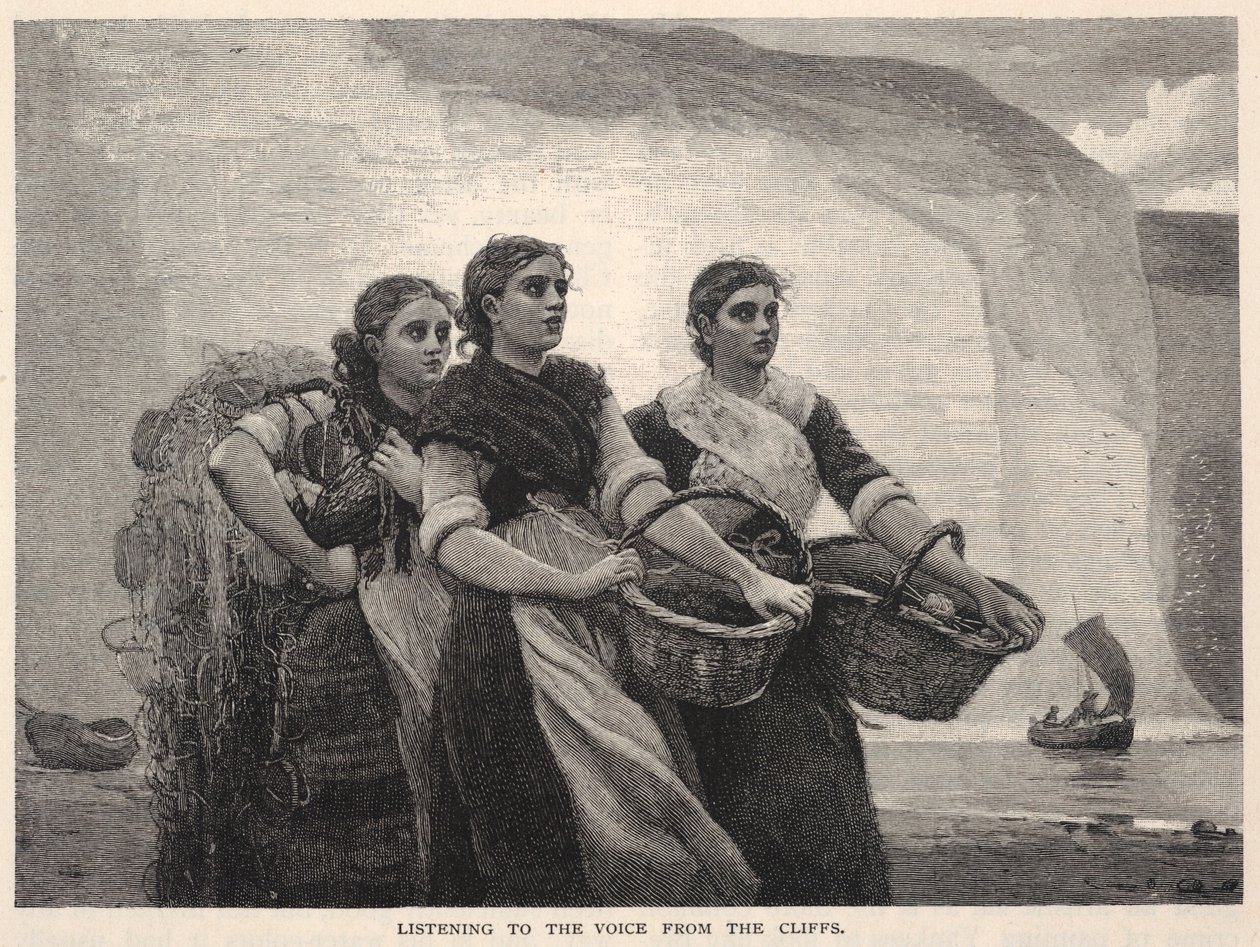 A sziklák hangját hallgatva, a The Century Magazine 1883. novemberi számából alkotó: Winslow Homer