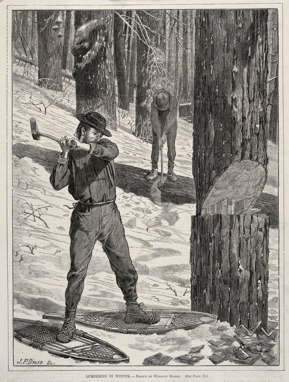 Télies fakitermelés alkotó: Winslow Homer