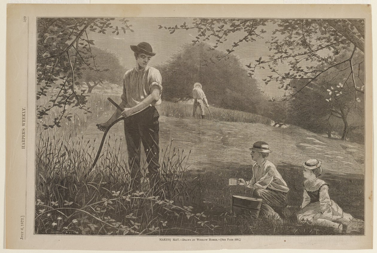 Szénakészítés alkotó: Winslow Homer