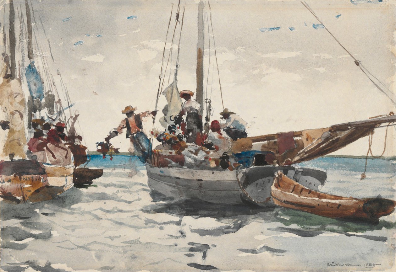 Piaci jelenet, Nassau alkotó: Winslow Homer