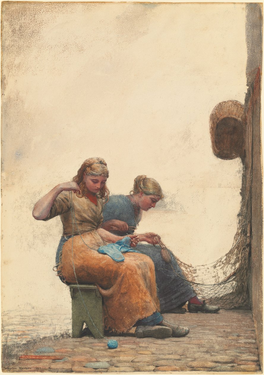 A háló javítása alkotó: Winslow Homer