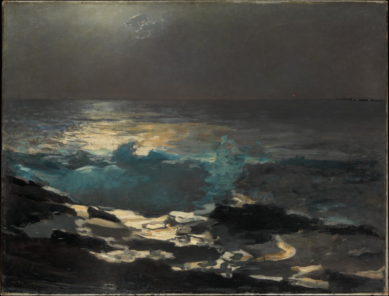 Holdfény, Wood Island-i világítótorony alkotó: Winslow Homer