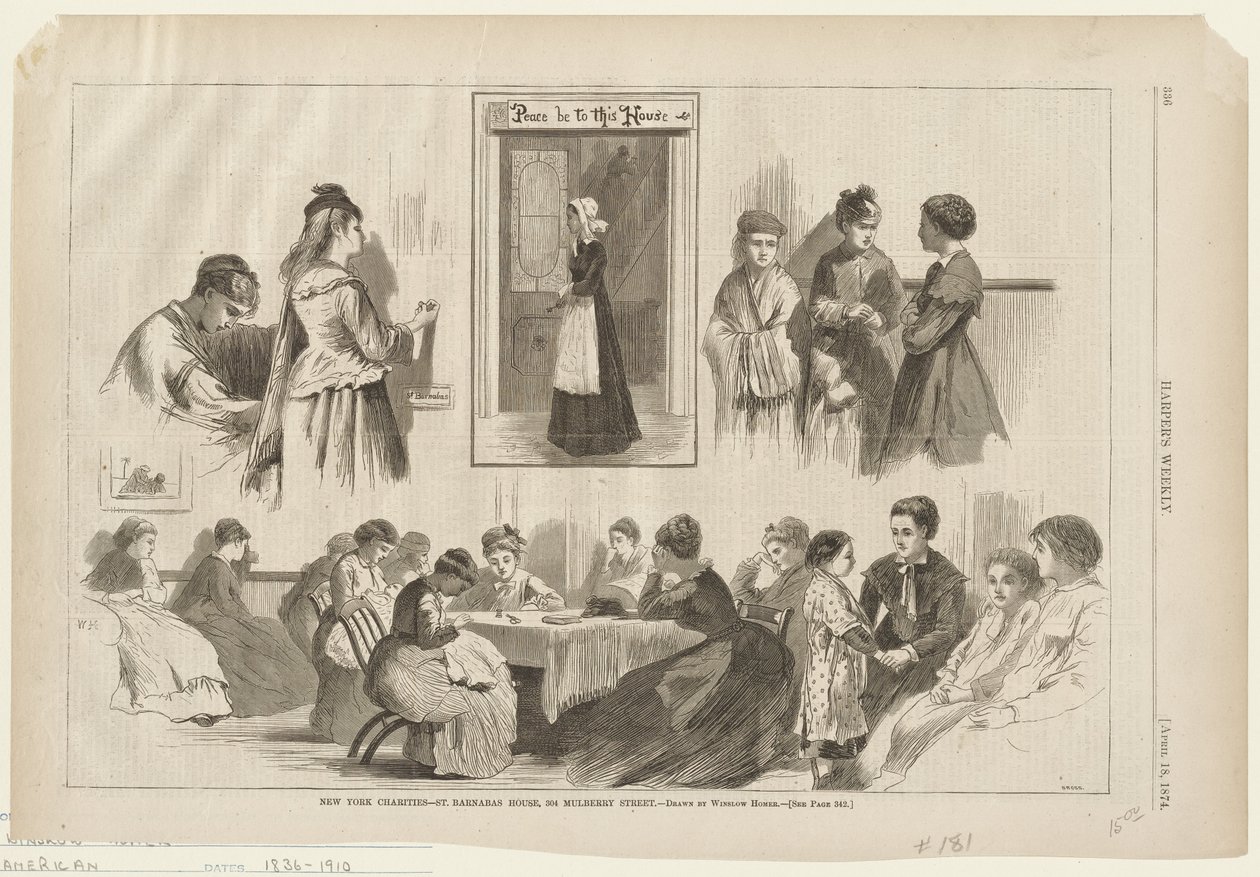 New York-i jótékonysági szervezetek - St. Barnabas House alkotó: Winslow Homer