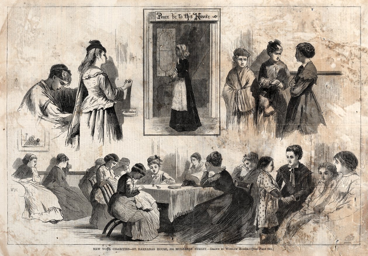 New York Charities - St. Barnabas House, 304 Mulberry Street alkotó: Winslow Homer