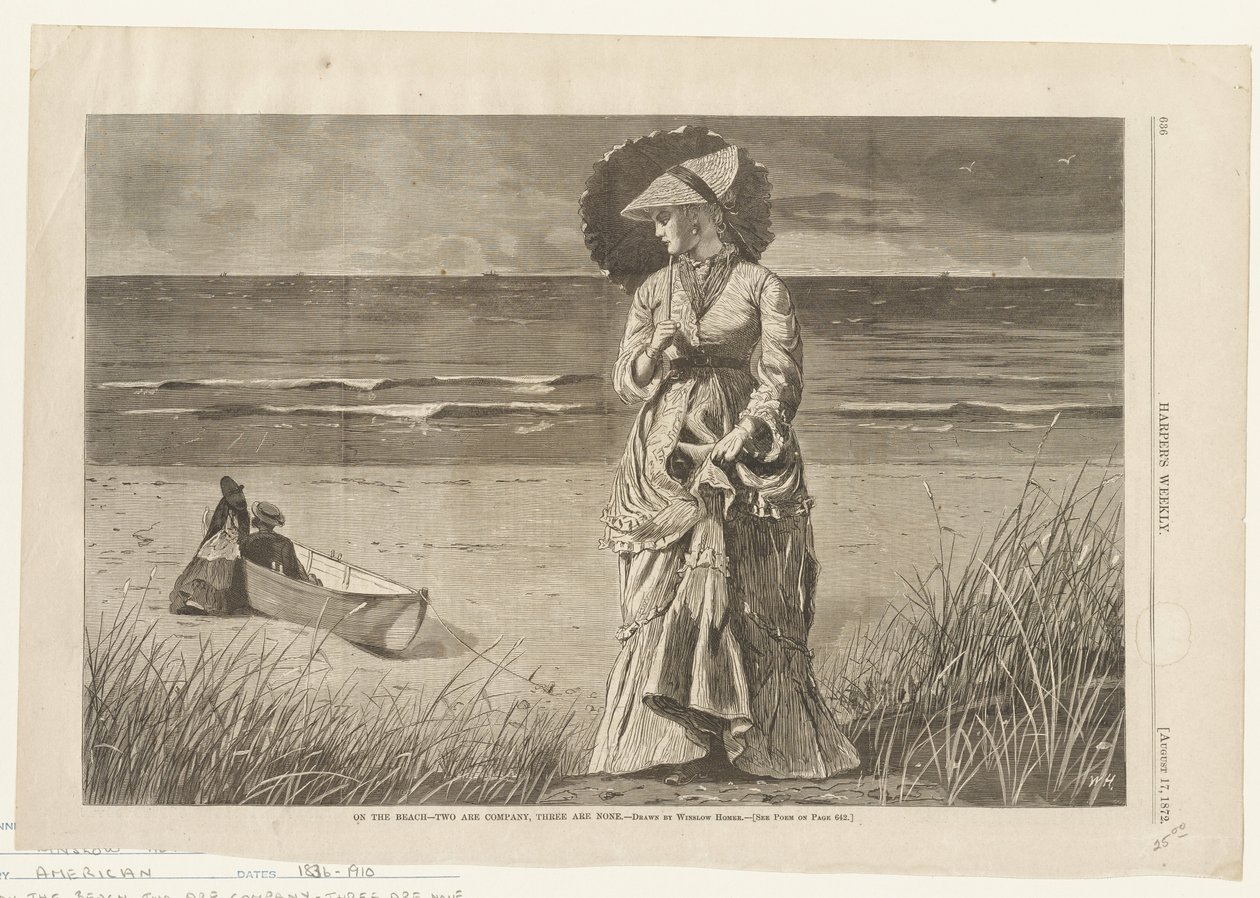 A tengerparton - Ketten társaság, hárman nem alkotó: Winslow Homer