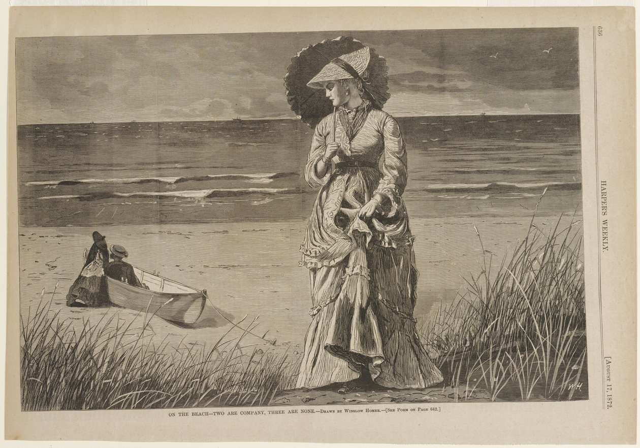 A tengerparton - Ketten társaság, hárman nem alkotó: Winslow Homer