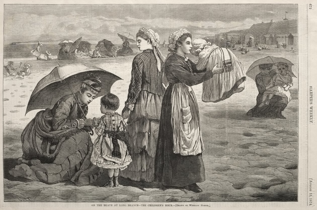 A Long Branch-i strandon – A gyermekek órája alkotó: Winslow Homer